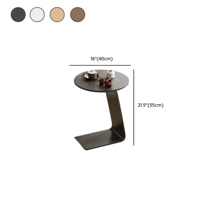 Minimalist Round Wood Top C Tables for Living Room #size