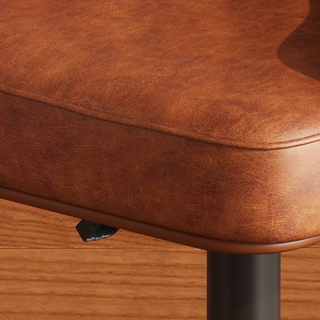 Adaptable Height Rawhide Bar Stool with Rear Arm Rotatable Seat Image - 6 | homeyfad