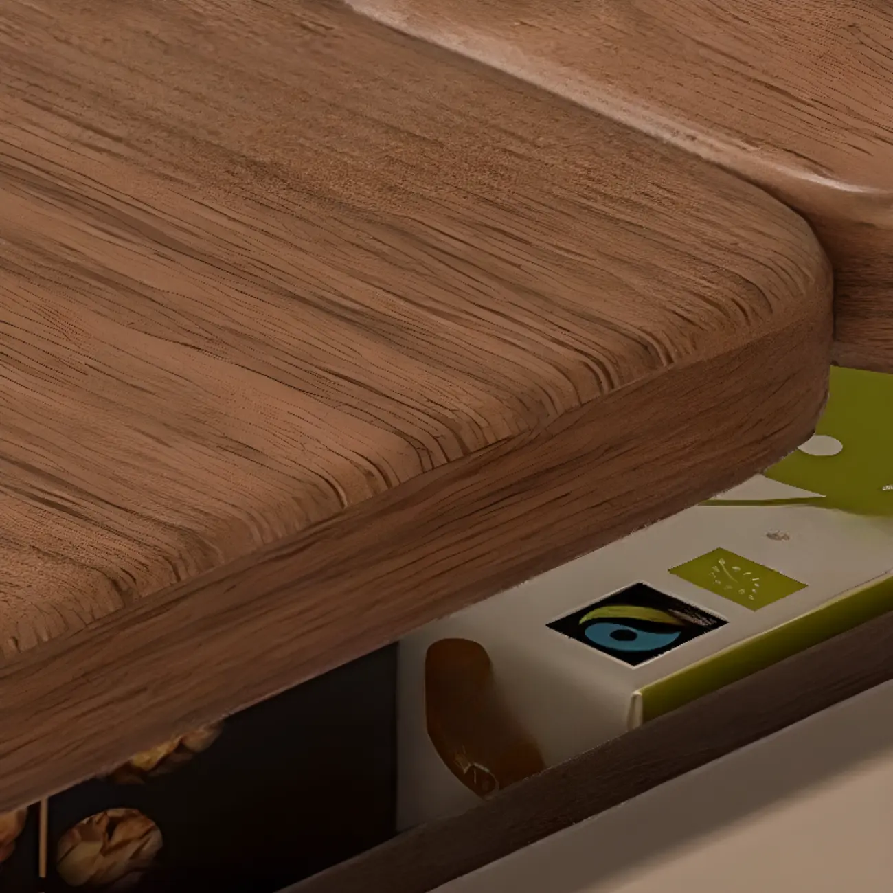 Functional Wooden Lift Top Rolling Coffee Table With Drawer Image - 5 | homeyfad