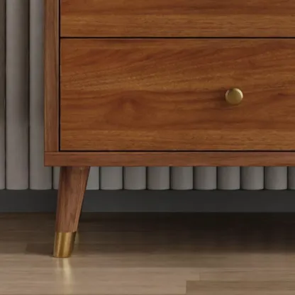 Unfixed Design Glass Doors Wine Cabinet with Shelf and Compartment Image - 5