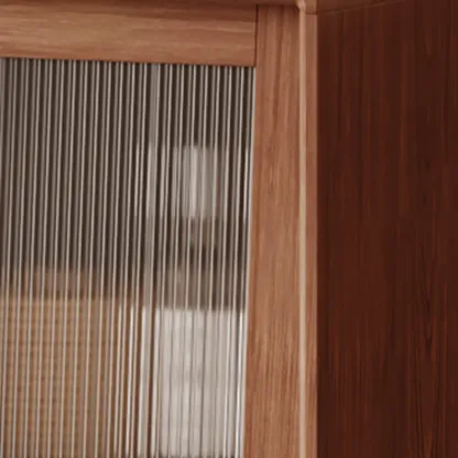 Elegant Rubberwood Modern Vertical Bookcase With Cabinets Image - 11