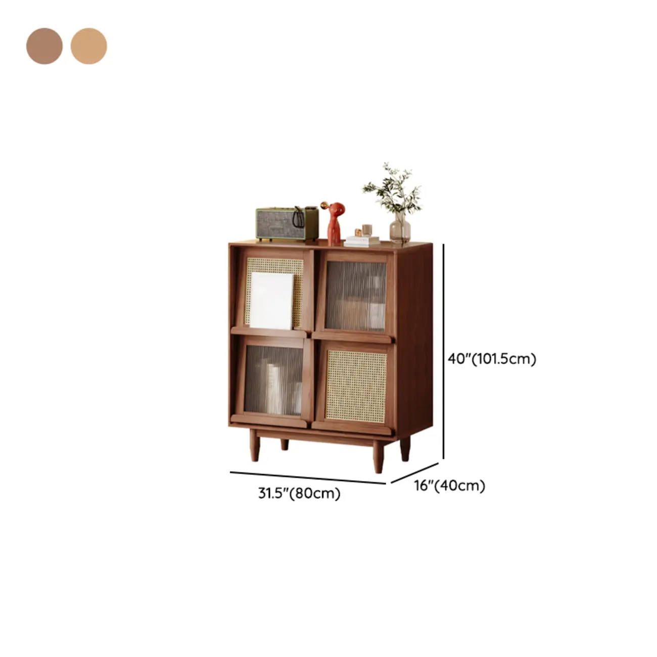 Elegant Rubberwood Modern Vertical Bookcase With Cabinets Image - 19 | homeyfad