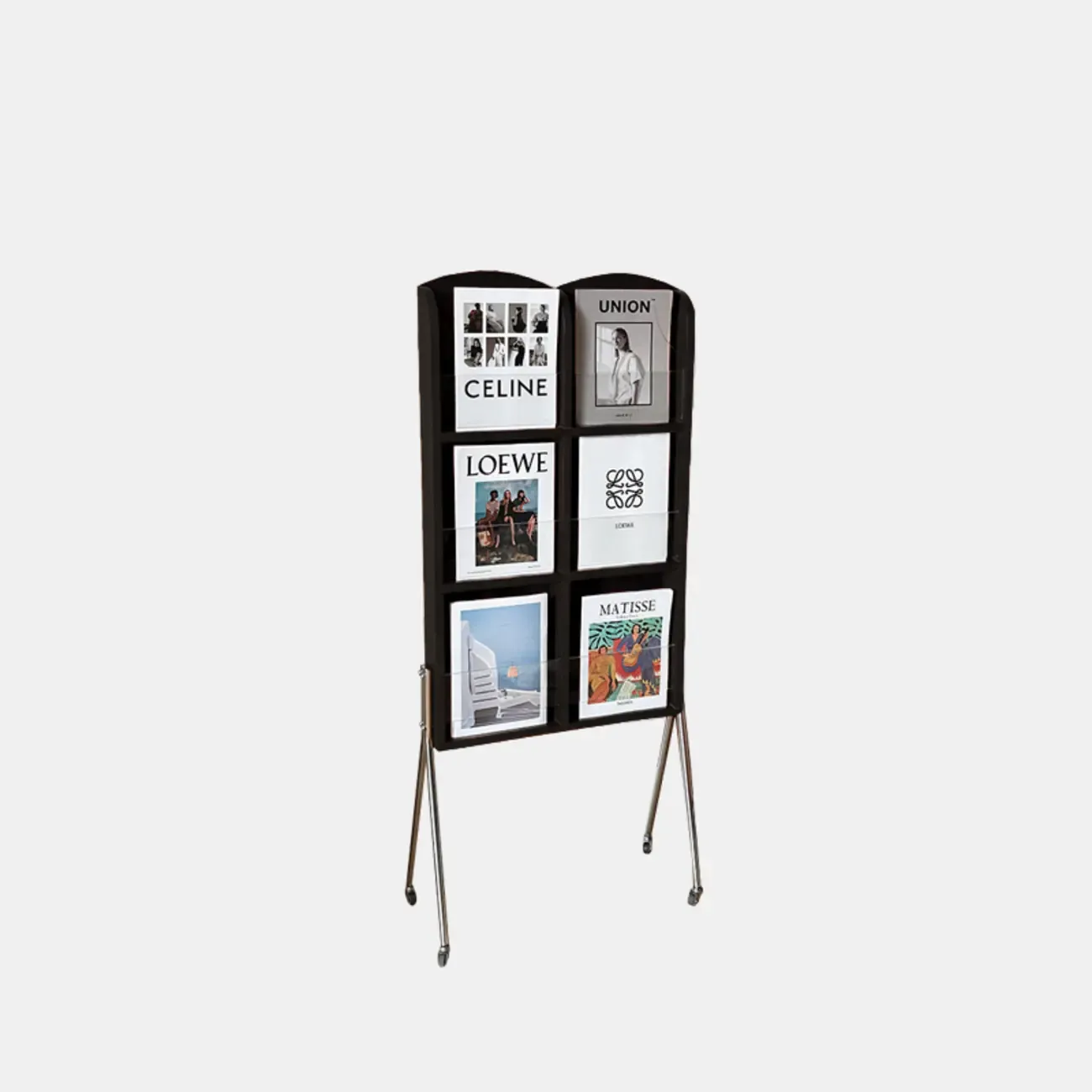 Modern Closed Back Vertical Wood Barrister Bookcase Image - 5