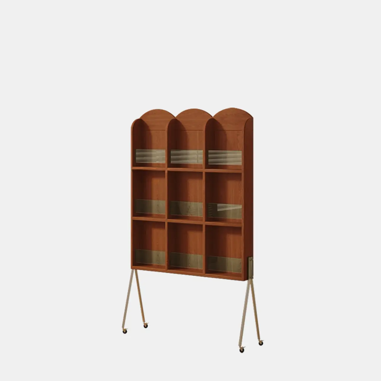 Modern Closed Back Vertical Wood Barrister Bookcase Image - 9 | homeyfad
