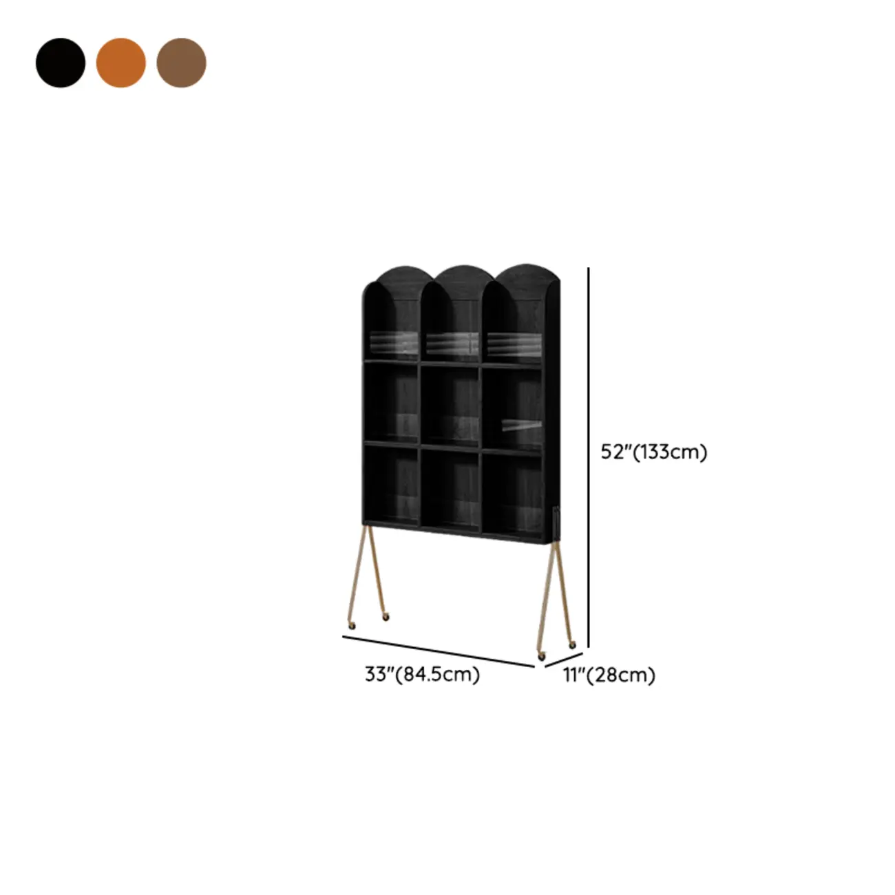 Modern Closed Back Vertical Wood Barrister Bookcase Image - 24 | homeyfad