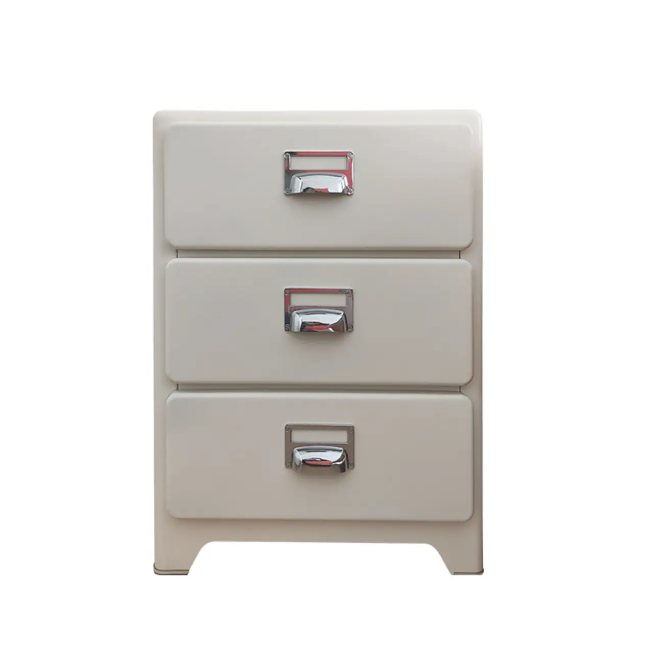 Scandinavian 3 Drawers Wood Nightstand with Legs Image - 2 | homeyfad