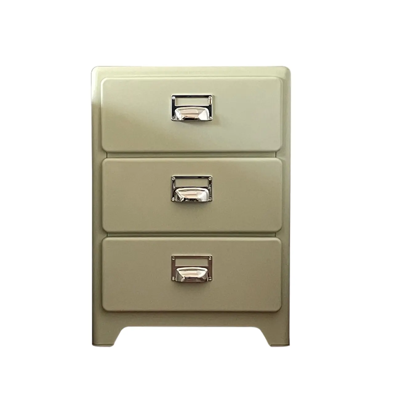 Scandinavian 3 Drawers Wood Nightstand with Legs Image - 3 | homeyfad