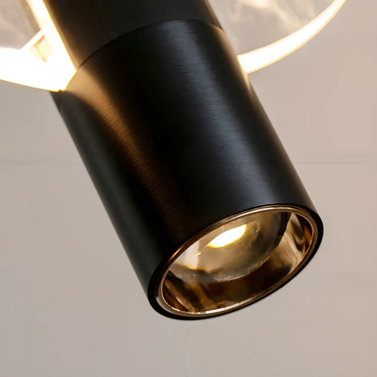 Round Modern Metal Acrylic Pendant Light For Bedroom Image - 8