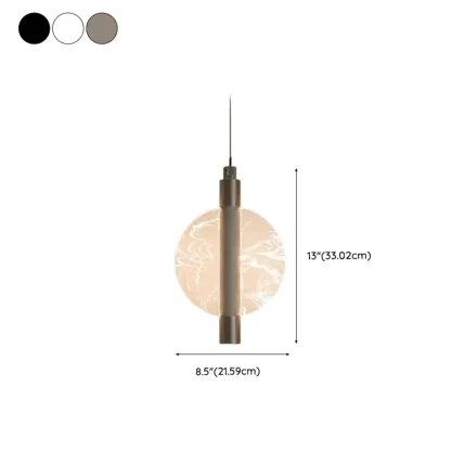 Round Modern Metal Acrylic Pendant Light For Bedroom #size