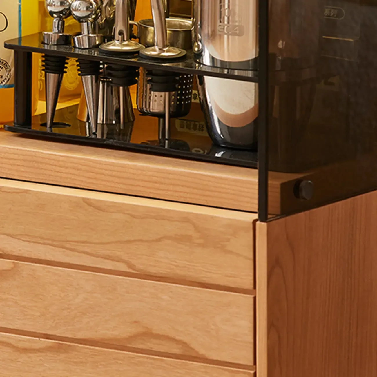 Square Adjustable Folding Laptop Wooden Coffee Table Image - 7