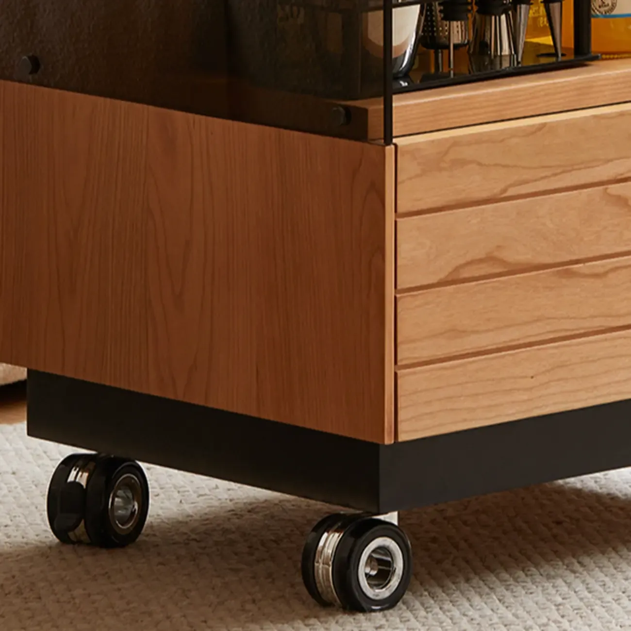 Square Adjustable Folding Laptop Wooden Coffee Table Image - 8