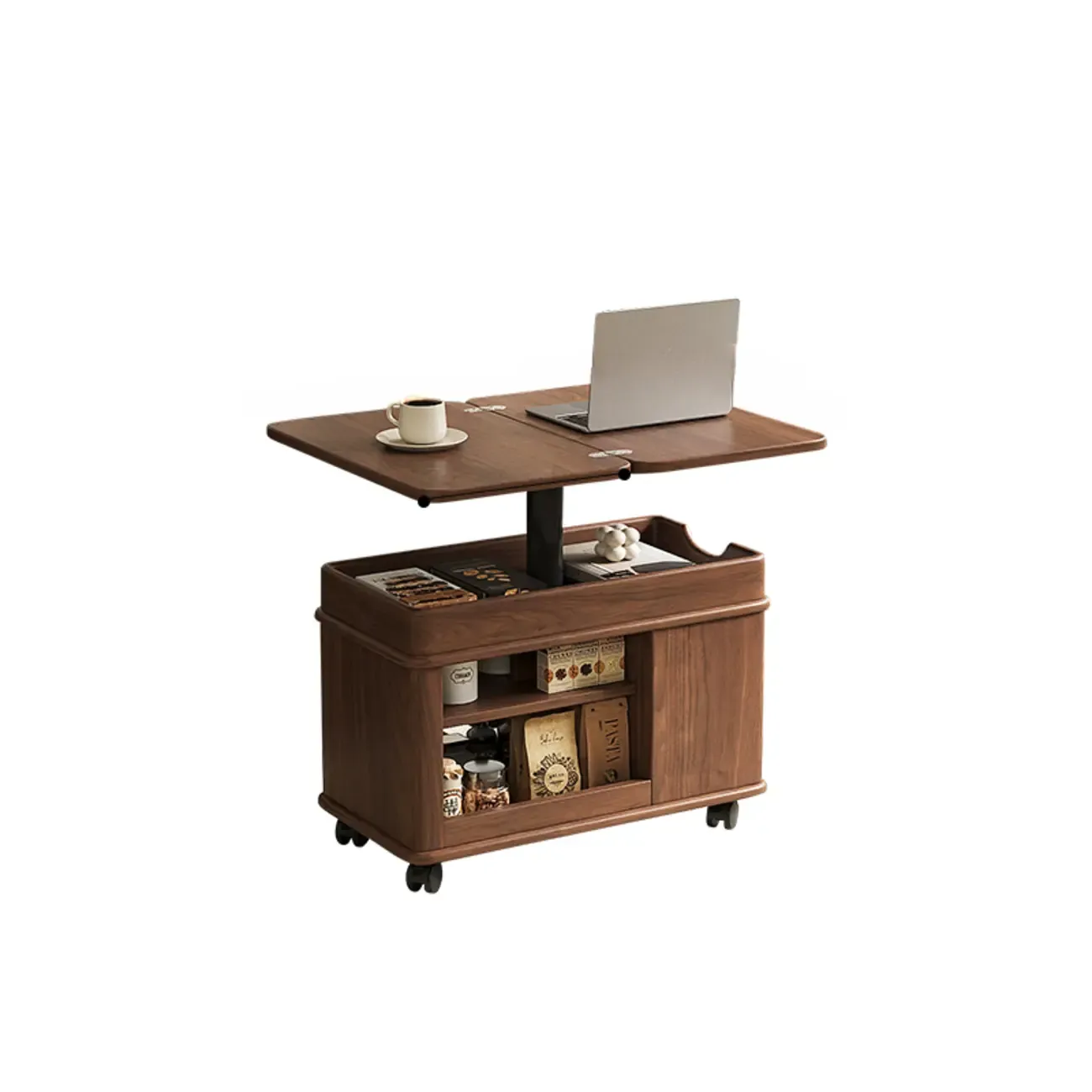 Lift Top Wood Multifunctional Coffee Table For Apartment Image - 5