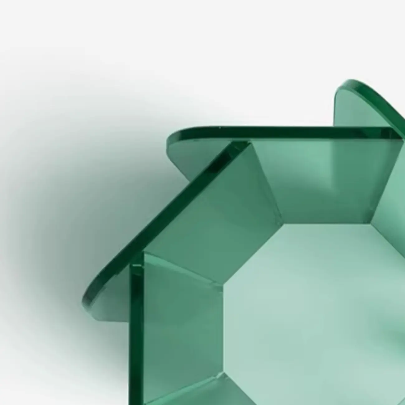 Postmodern Geometric Glass Top Coffee Table Acrylic Base Image - 10 | homeyfad