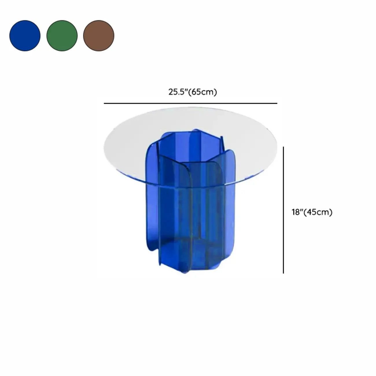 Postmodern Geometric Glass Top Coffee Table Acrylic Base Image - 13 | homeyfad