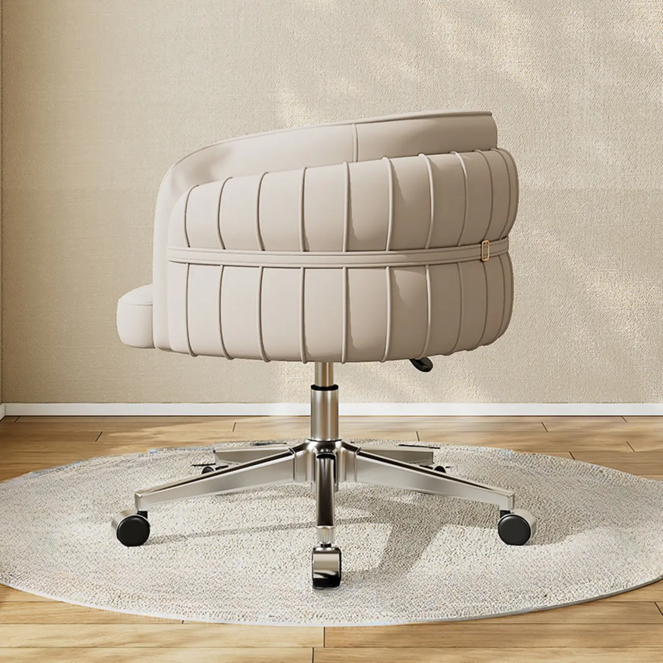 Modern Leather Low Back Adjustable Ergonomic Office Chair Image - 8 | homeyfad