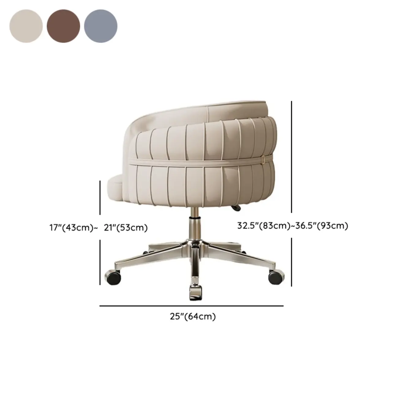 Modern Leather Low Back Adjustable Ergonomic Office Chair #size | homeyfad