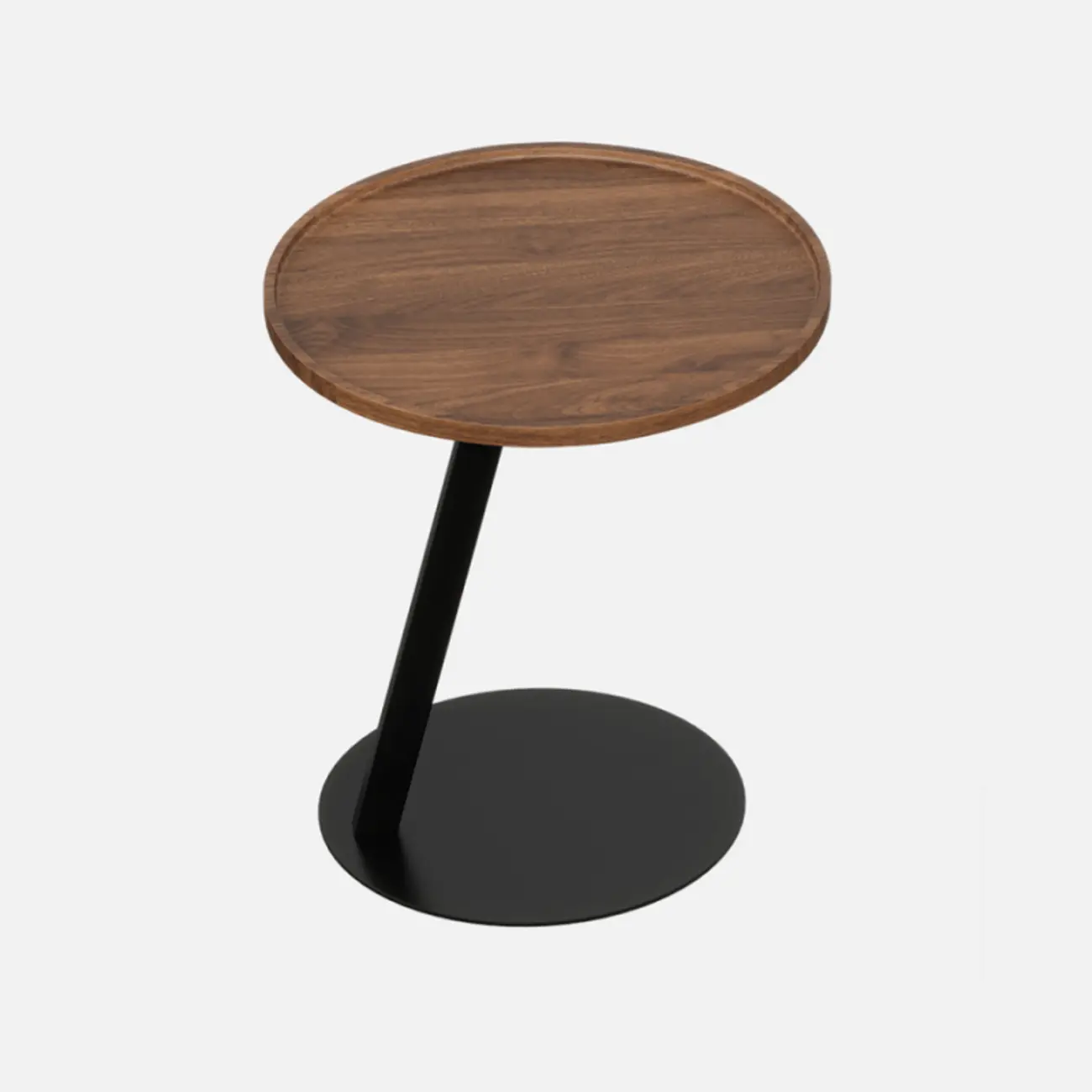Living Room Brown Wood Top Metal C Shaped Side Table Image - 11 | homeyfad