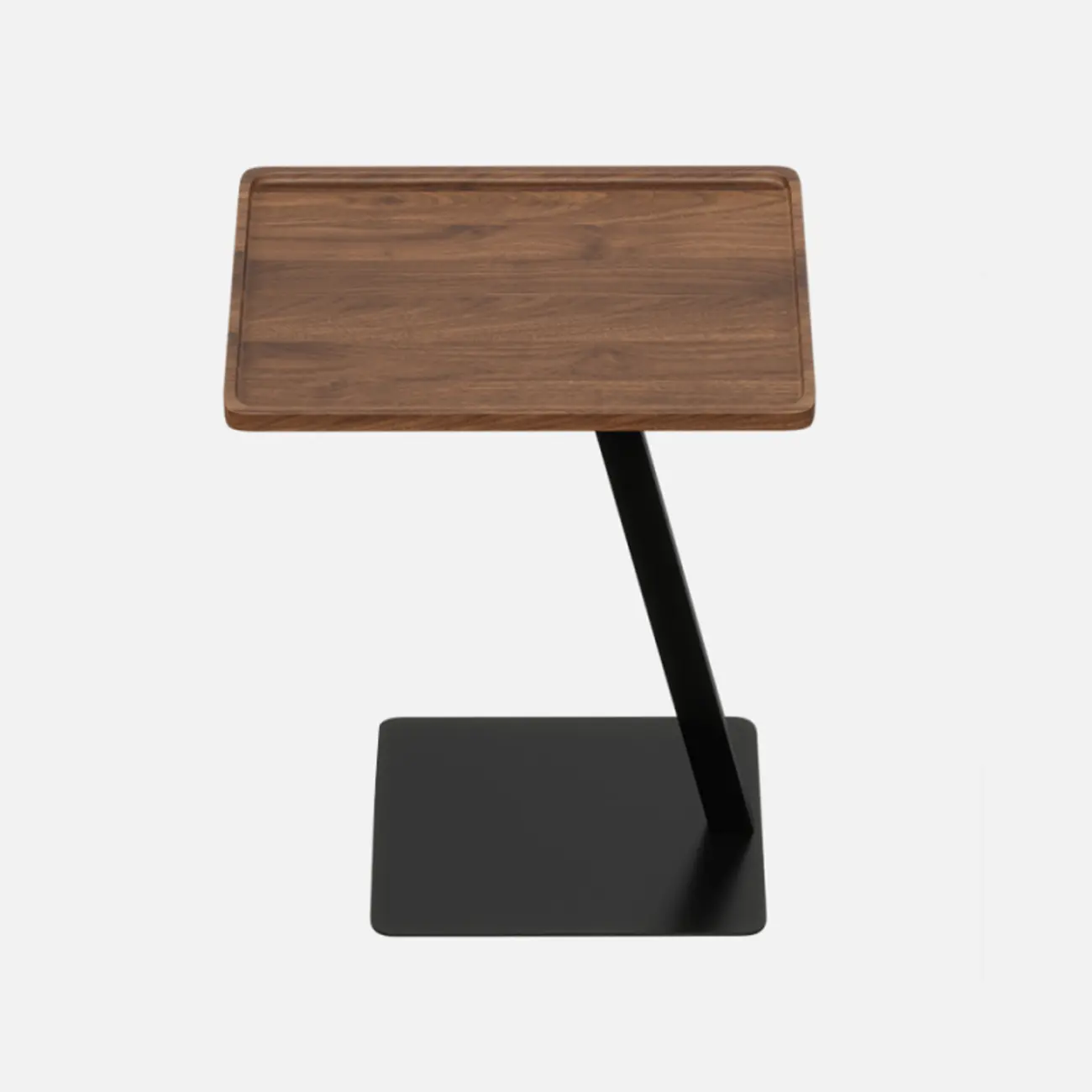 Living Room Brown Wood Top Metal C Shaped Side Table Image - 16 | homeyfad