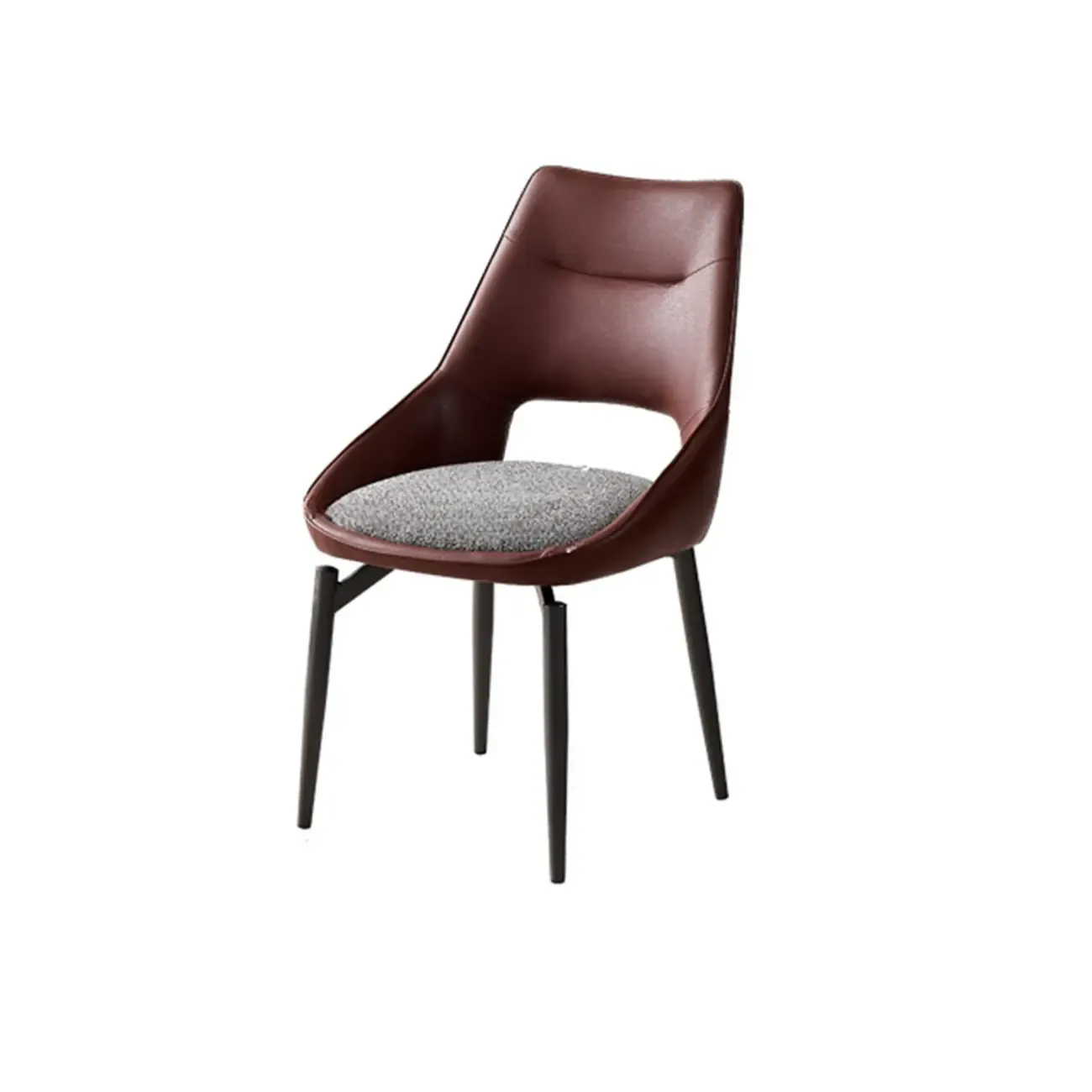 Modern Upholstered Open Back Armless Dining Chair Image - 2