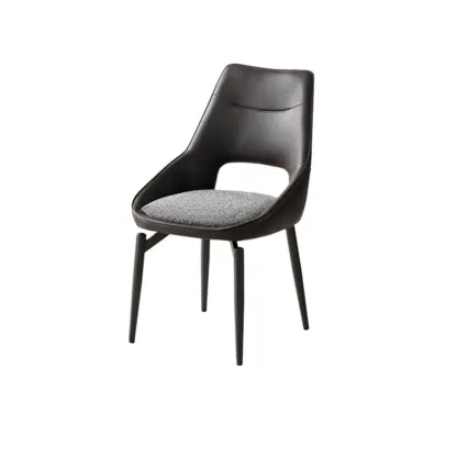 Modern Upholstered Open Back Armless Dining Chair Image - 3