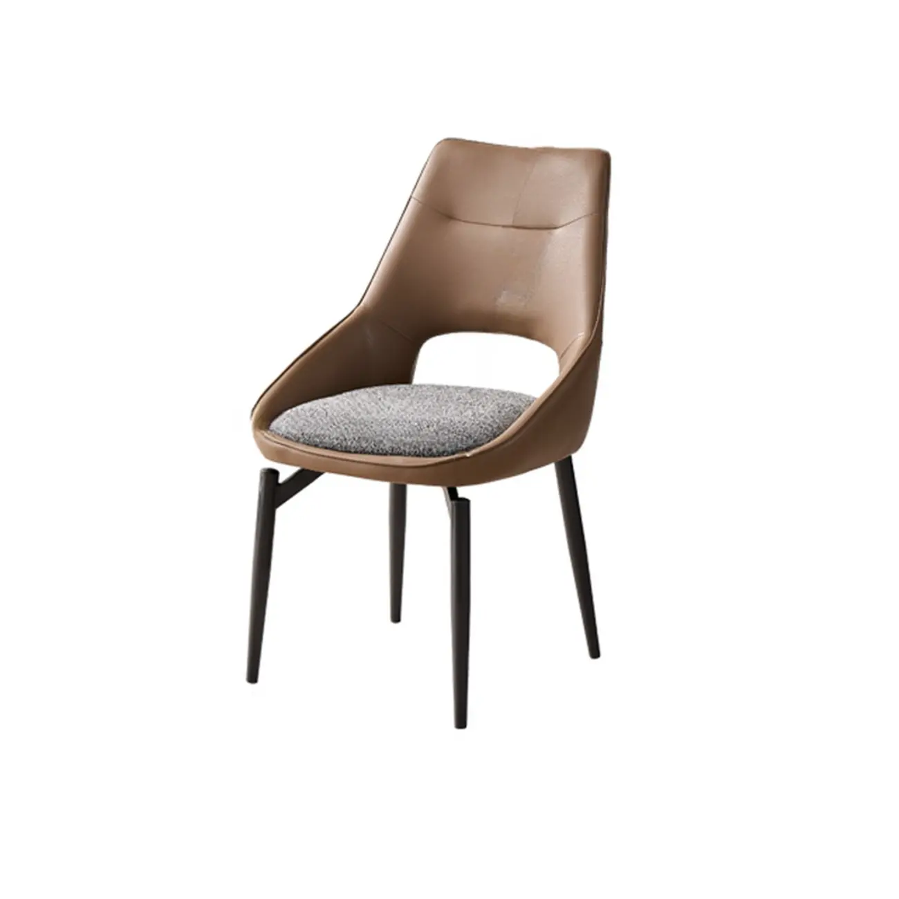 Modern Upholstered Open Back Armless Dining Chair Image - 7 | homeyfad