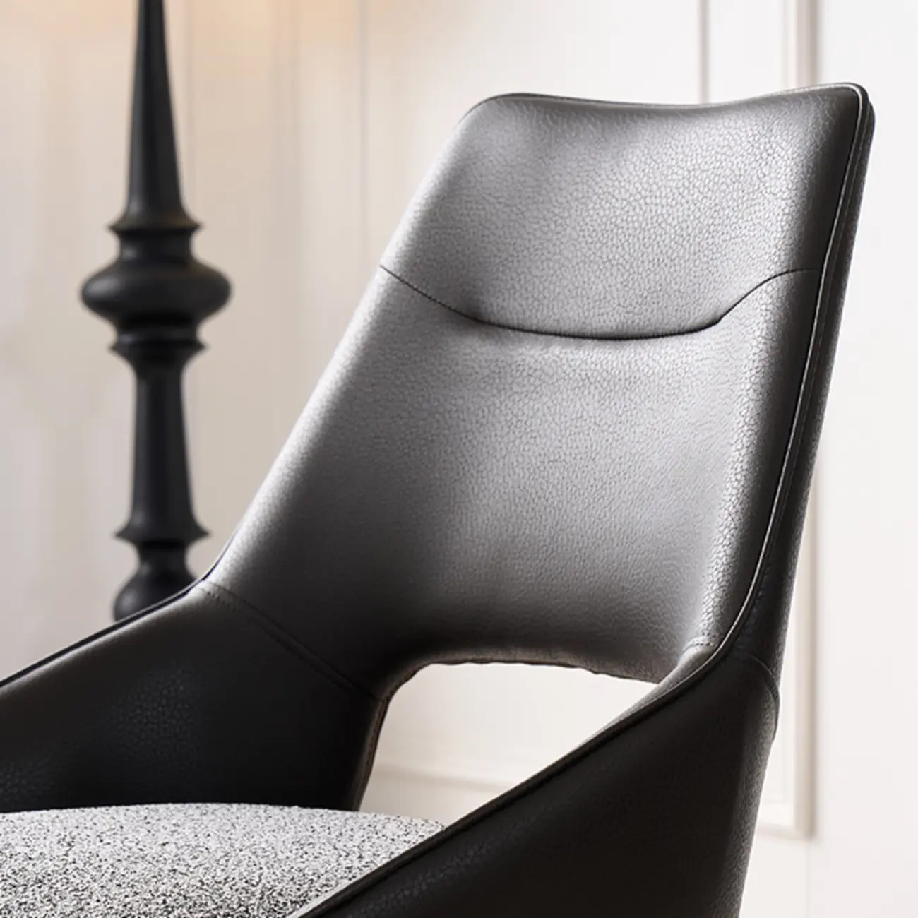 Modern Upholstered Open Back Armless Dining Chair Image - 10 | homeyfad