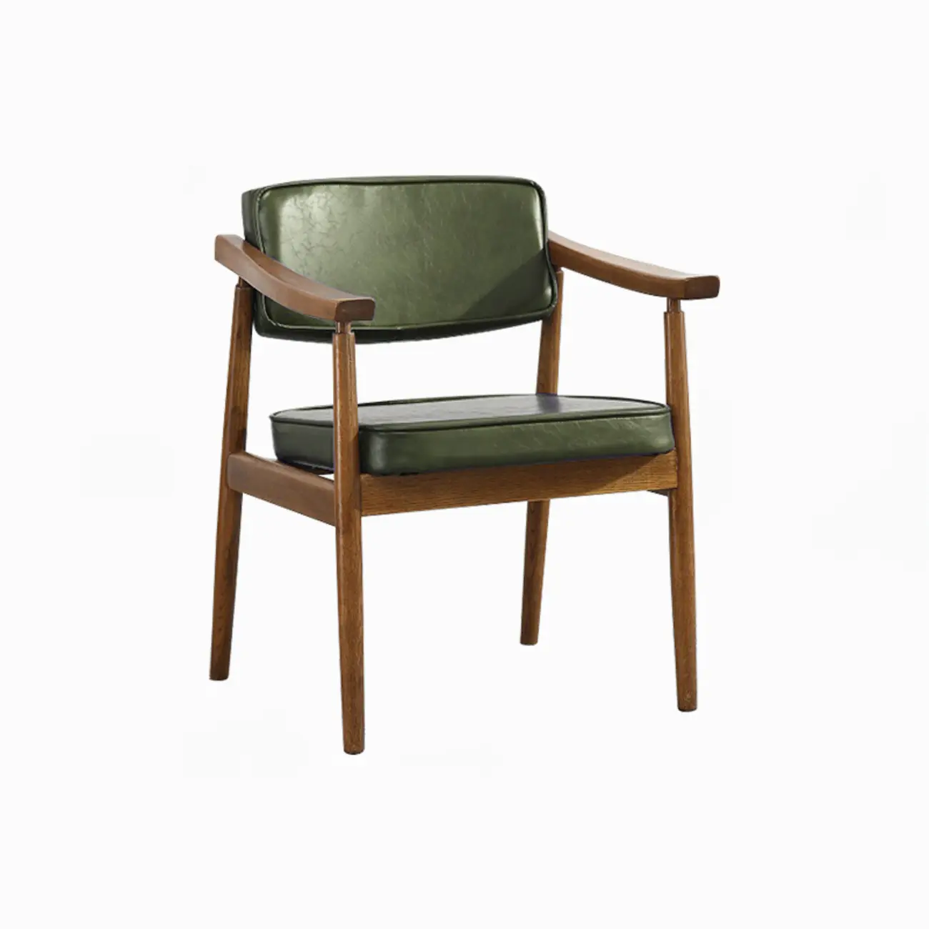 Modern Calfskin Upholstered Ergonomic Office Chair with Arms Image - 3 | homeyfad