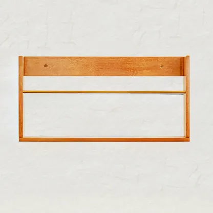 Mid Century Modern Wall Mounted Vinyl Record Display Shelf Image - 3