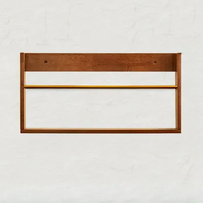 Mid Century Modern Wall Mounted Vinyl Record Display Shelf Image - 5
