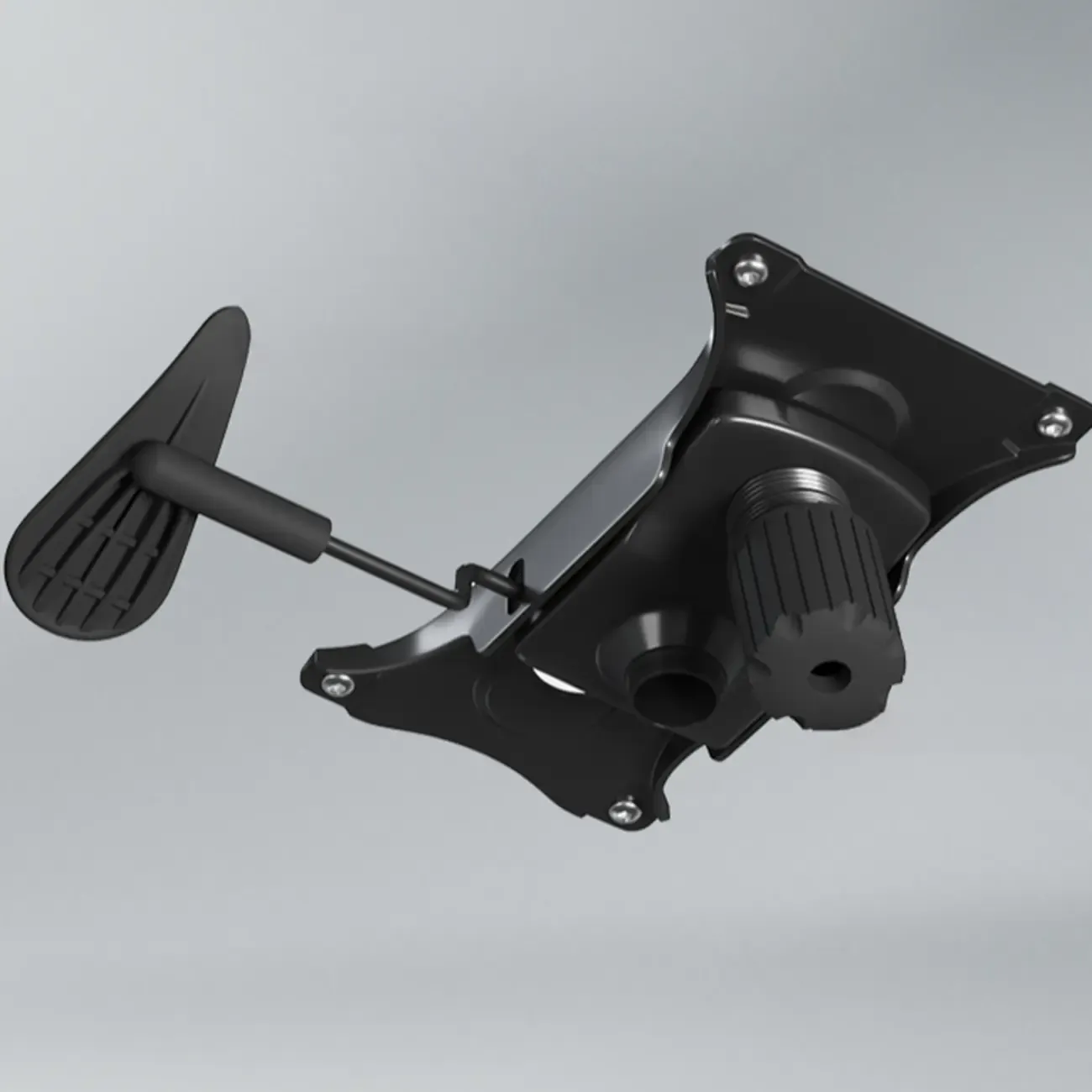 Modern Leather Mid-Back Ergonomic Swivel Office Chair Image - 9