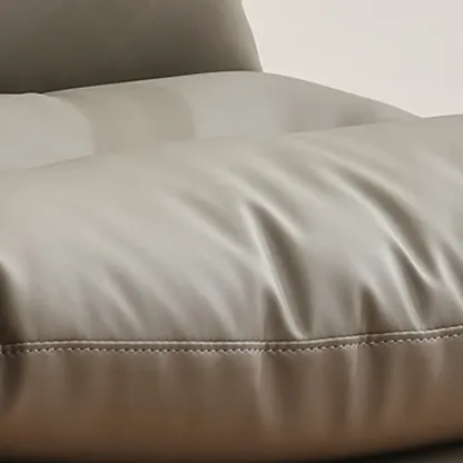 Modern Leather Mid-Back Ergonomic Swivel Office Chair Image - 11