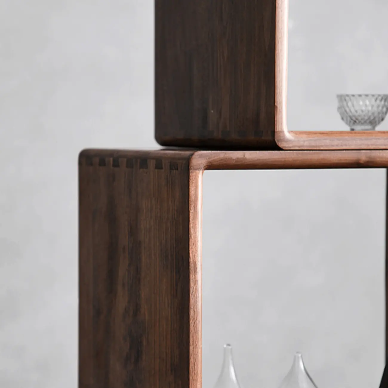 Small Vertical Wood Cube Bookcase With Drawer Open Back Image - 12 | homeyfad