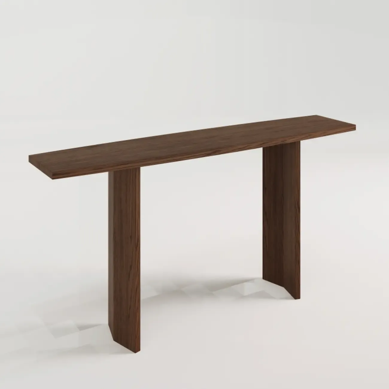 Minimalist Pine Wood Black Entryway Console Table Image - 7