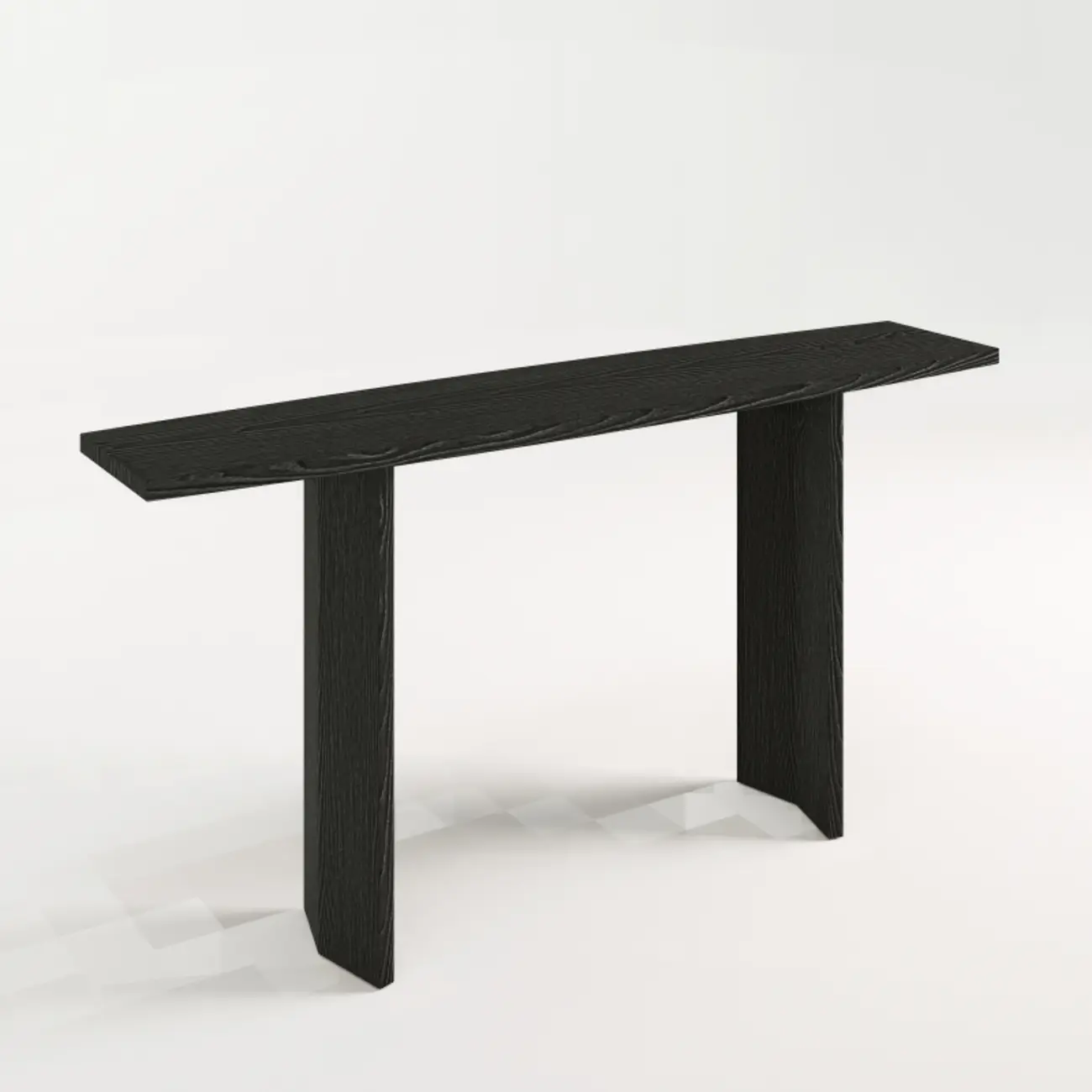 Minimalist Pine Wood Black Entryway Console Table Image - 8 | homeyfad