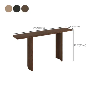 Minimalist Pine Wood Black Entryway Console Table Image - 11