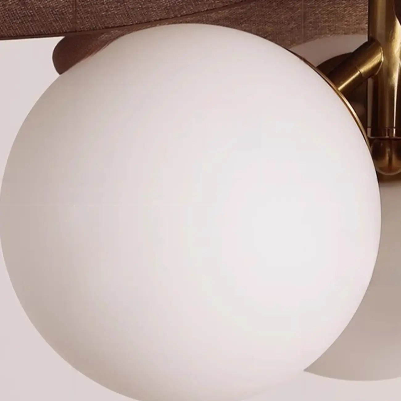 Mid Century Modern Walnut Glass Kitchen Pendant Light Image - 8 | homeyfad