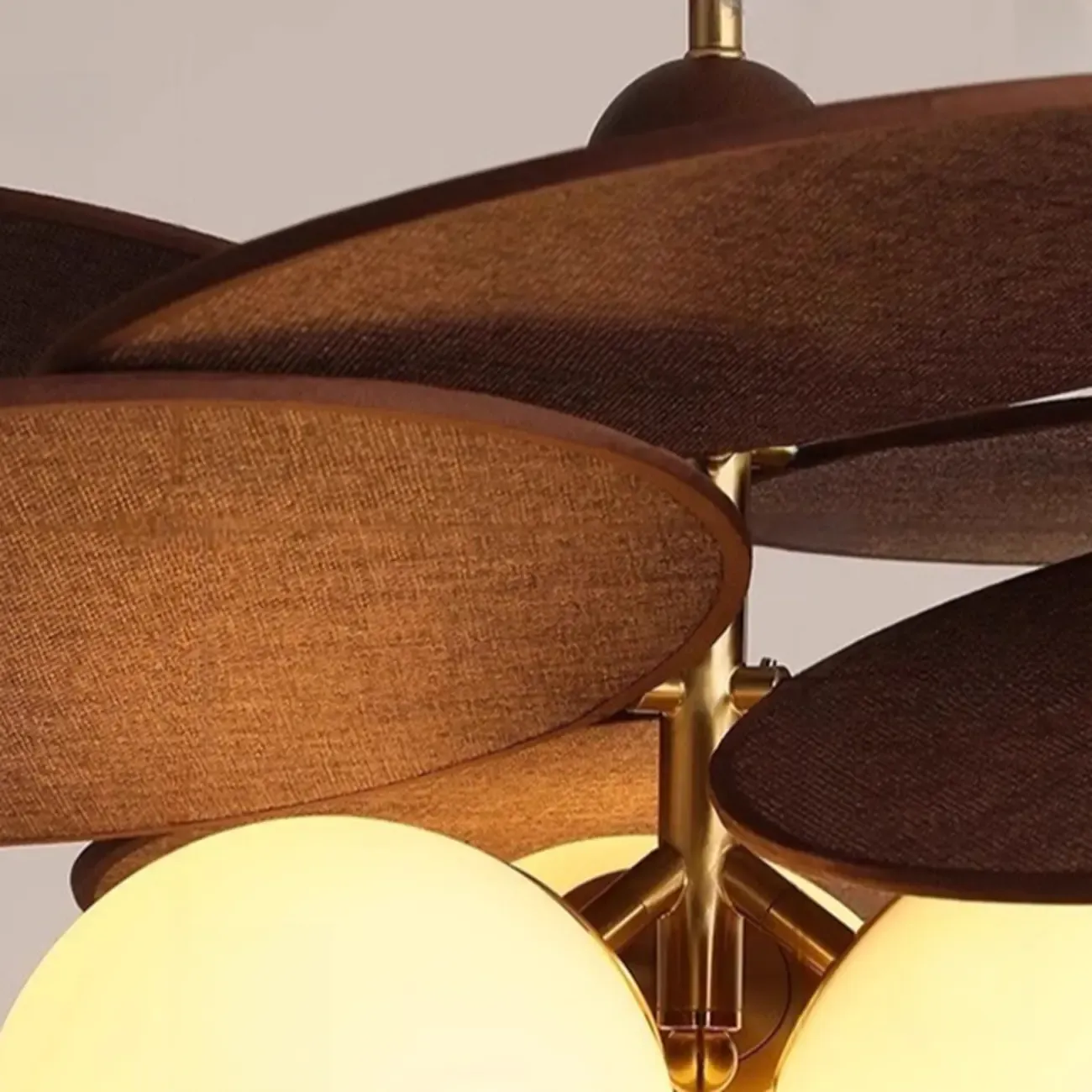 Mid Century Modern Walnut Glass Kitchen Pendant Light Image - 9