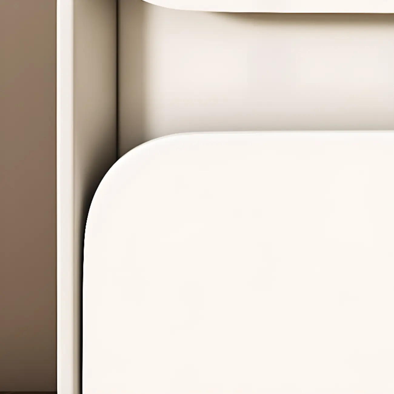 White Art Deco Faux Leather Top Storage Nightstand Image - 6 | homeyfad