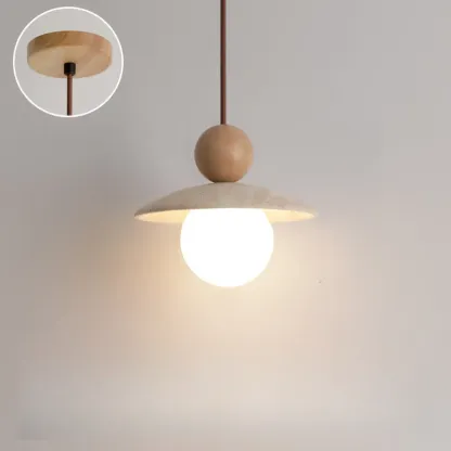 Contemporary Stone Rattan Pendant Lights Kitchen Island Image - 7