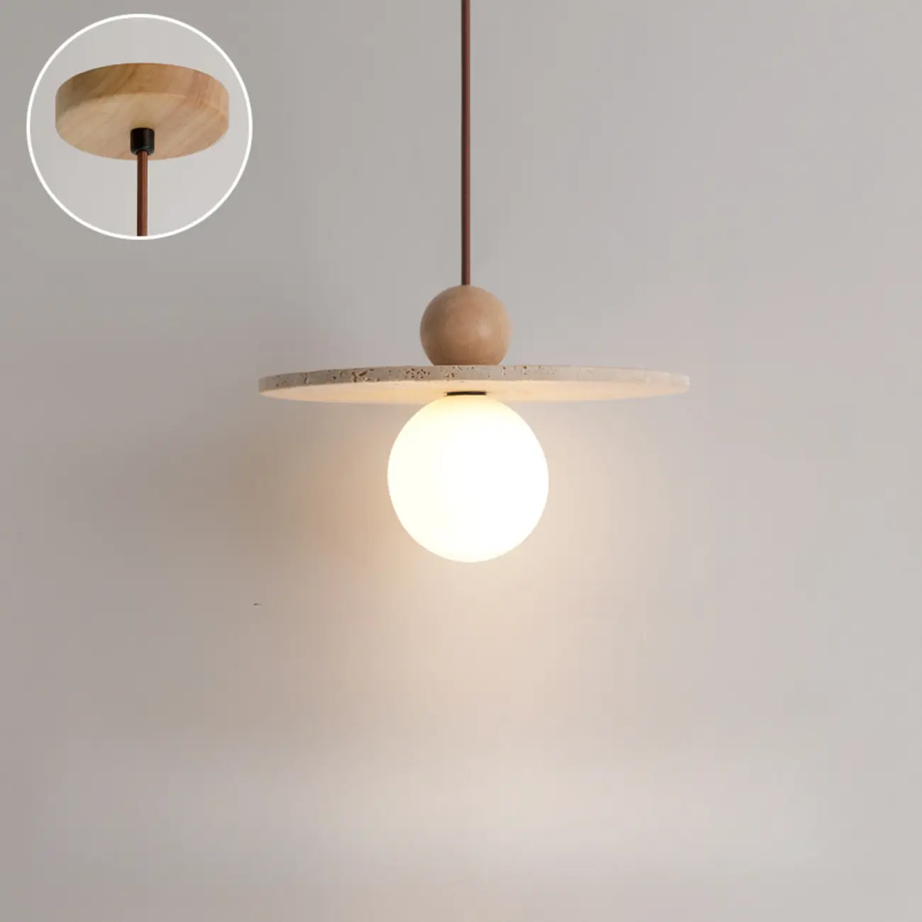 Contemporary Stone Rattan Pendant Lights Kitchen Island Image - 9 | homeyfad