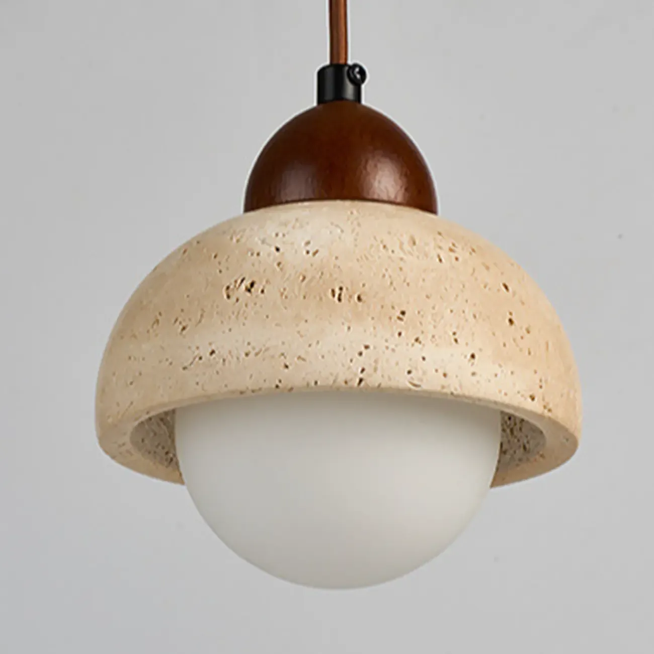 Contemporary Stone Rattan Pendant Lights Kitchen Island Image - 14