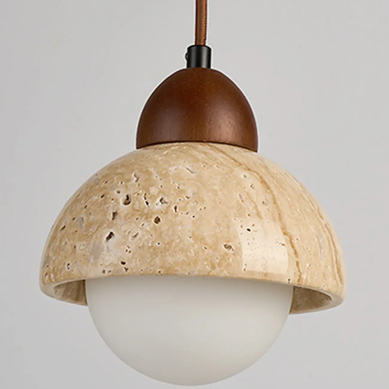 Contemporary Stone Rattan Pendant Lights Kitchen Island Image - 15
