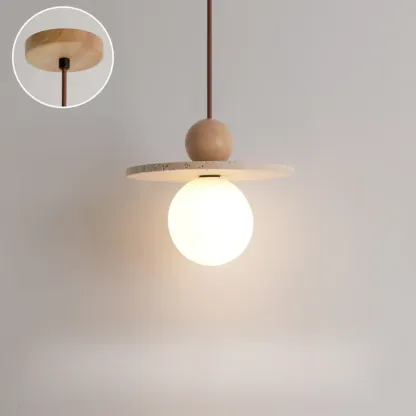 Contemporary Stone Rattan Pendant Lights Kitchen Island Image - 20