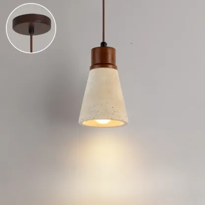 Contemporary Stone Rattan Pendant Lights Kitchen Island Image - 24