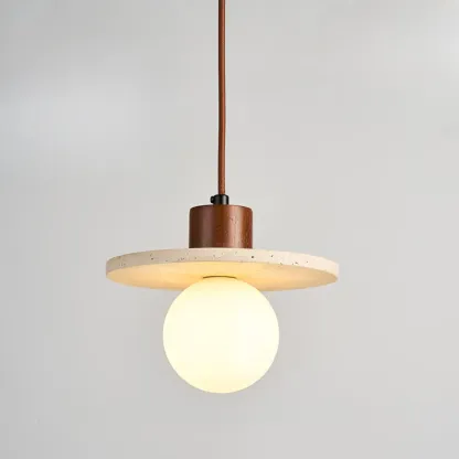 Contemporary Stone Rattan Pendant Lights Kitchen Island Image - 26