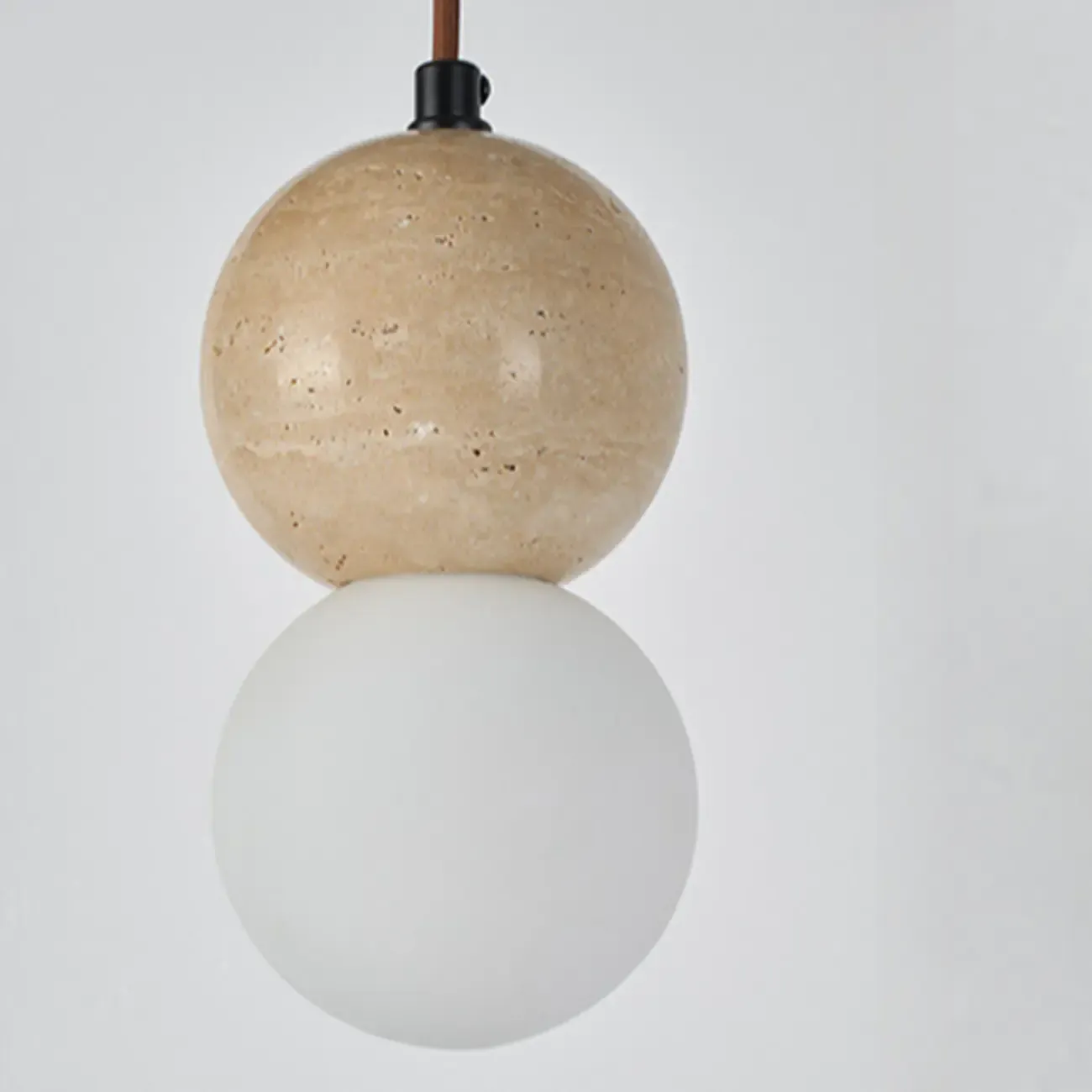 Contemporary Stone Rattan Pendant Lights Kitchen Island Image - 34