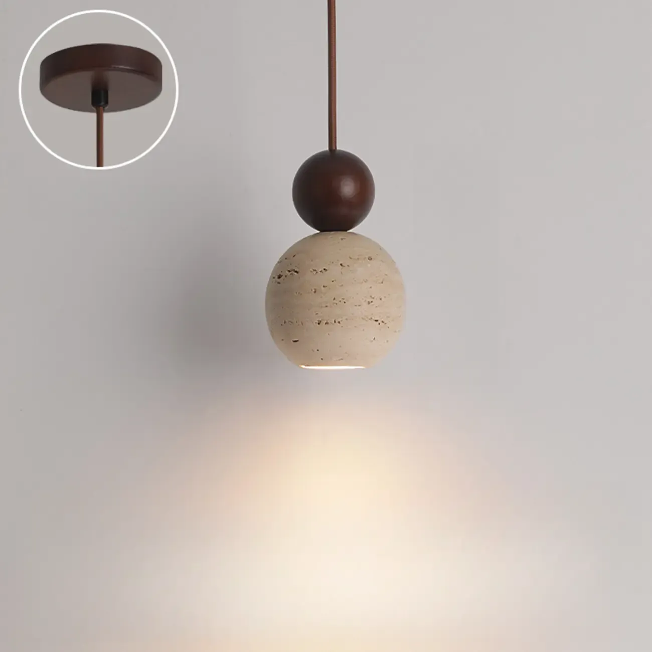 Contemporary Stone Rattan Pendant Lights Kitchen Island Image - 38