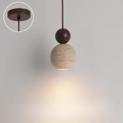 Contemporary Stone Rattan Pendant Lights Kitchen Island Image - 38