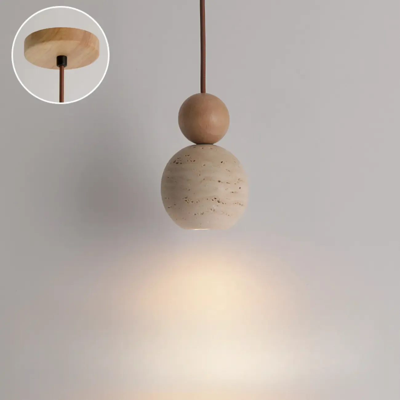 Contemporary Stone Rattan Pendant Lights Kitchen Island Image - 41