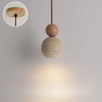 Contemporary Stone Rattan Pendant Lights Kitchen Island Image - 41